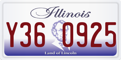 IL license plate Y360925