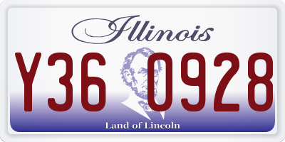IL license plate Y360928