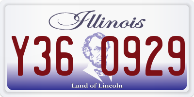IL license plate Y360929