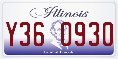 IL license plate Y360930