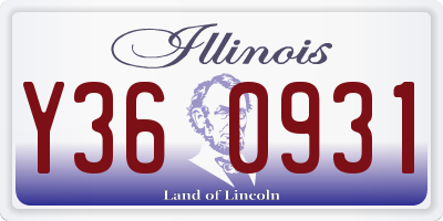 IL license plate Y360931