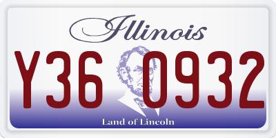 IL license plate Y360932