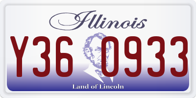 IL license plate Y360933