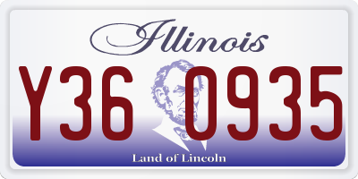 IL license plate Y360935