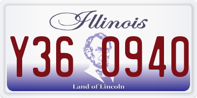 IL license plate Y360940