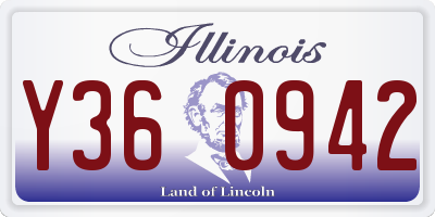 IL license plate Y360942