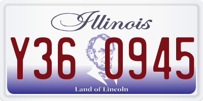 IL license plate Y360945