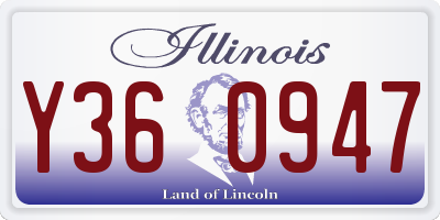 IL license plate Y360947