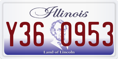 IL license plate Y360953