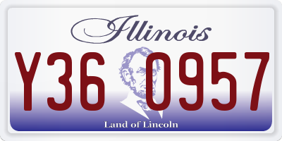 IL license plate Y360957