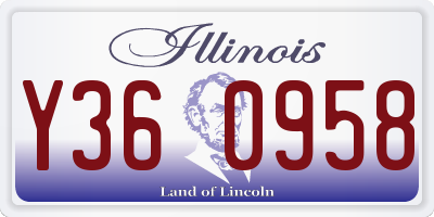 IL license plate Y360958