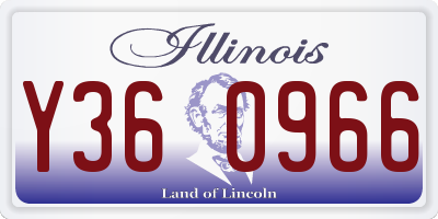 IL license plate Y360966