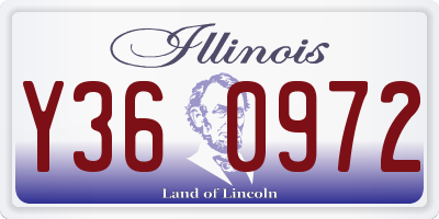 IL license plate Y360972