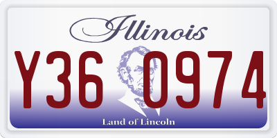 IL license plate Y360974