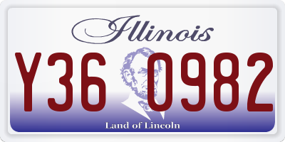IL license plate Y360982