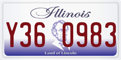 IL license plate Y360983