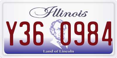 IL license plate Y360984