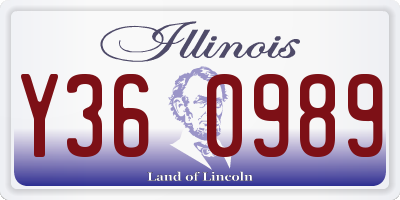 IL license plate Y360989