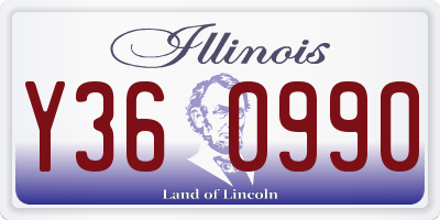 IL license plate Y360990