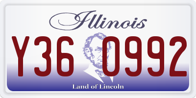 IL license plate Y360992