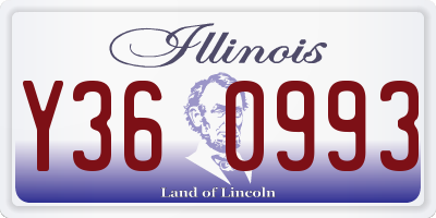 IL license plate Y360993