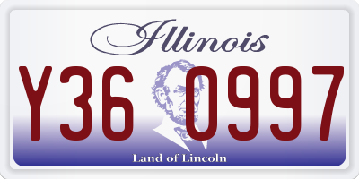 IL license plate Y360997