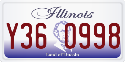 IL license plate Y360998