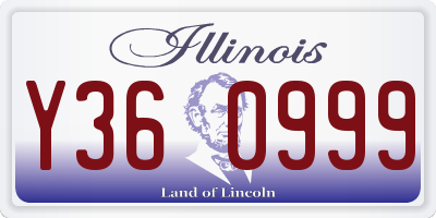 IL license plate Y360999
