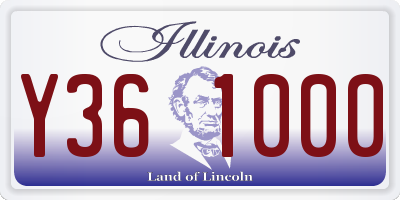 IL license plate Y361000