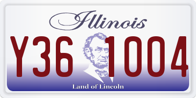 IL license plate Y361004