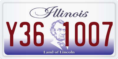 IL license plate Y361007
