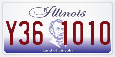 IL license plate Y361010