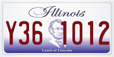 IL license plate Y361012