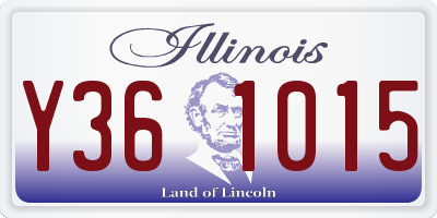 IL license plate Y361015