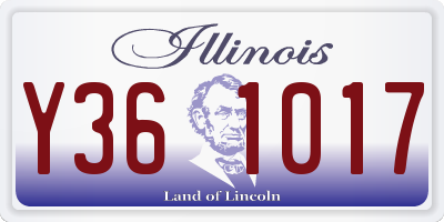 IL license plate Y361017