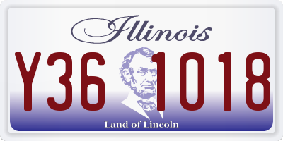 IL license plate Y361018