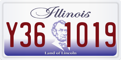 IL license plate Y361019