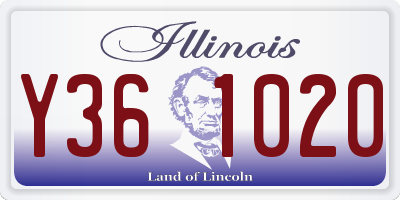 IL license plate Y361020
