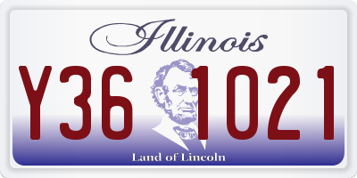 IL license plate Y361021