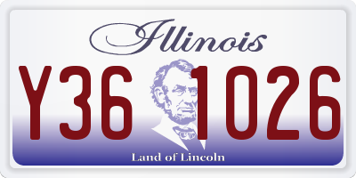 IL license plate Y361026