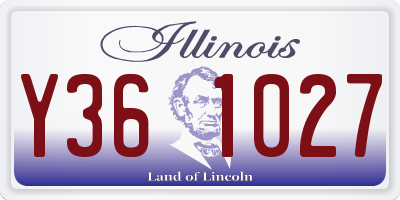 IL license plate Y361027