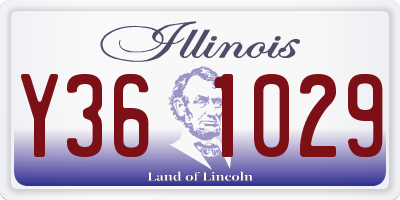 IL license plate Y361029