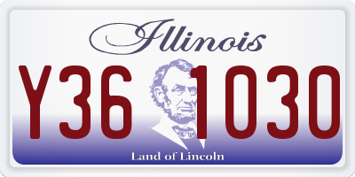 IL license plate Y361030