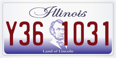 IL license plate Y361031