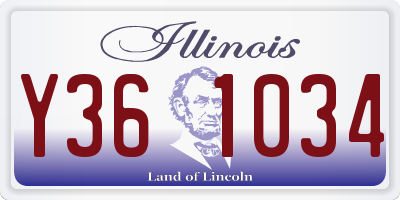 IL license plate Y361034