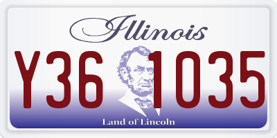 IL license plate Y361035