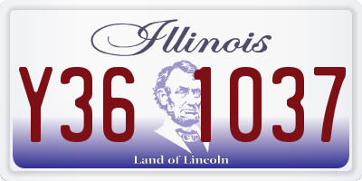 IL license plate Y361037