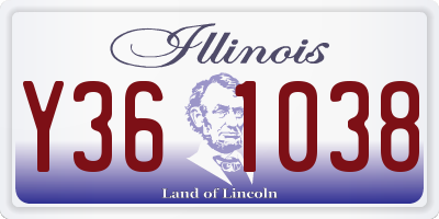 IL license plate Y361038