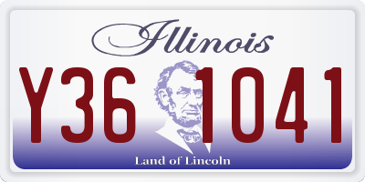 IL license plate Y361041