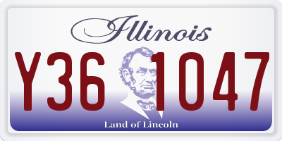 IL license plate Y361047